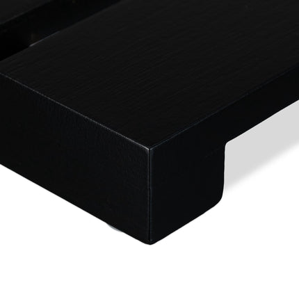 Tapis de bain en bambou noir