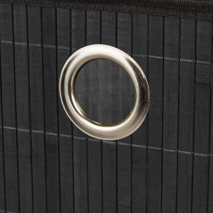Panier de rangement en bambou noir