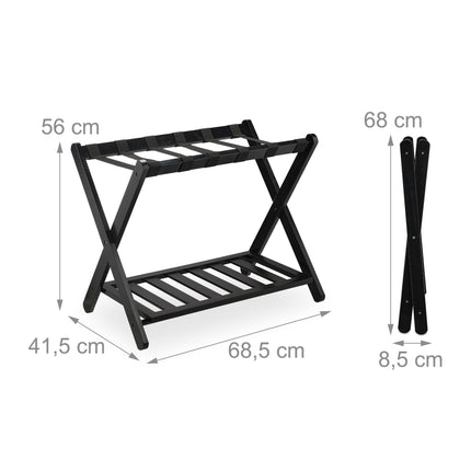 Porte-valises en bambou noir