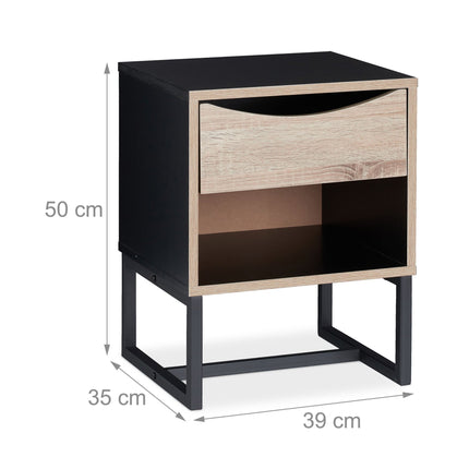 Table de chevet noire