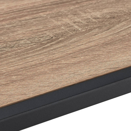 Table basse noire avec plateau en verre