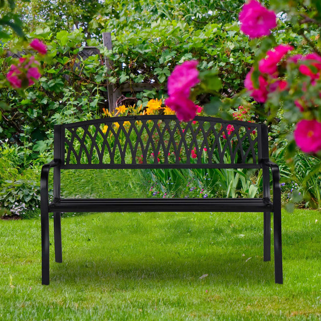 Banc de jardin noir