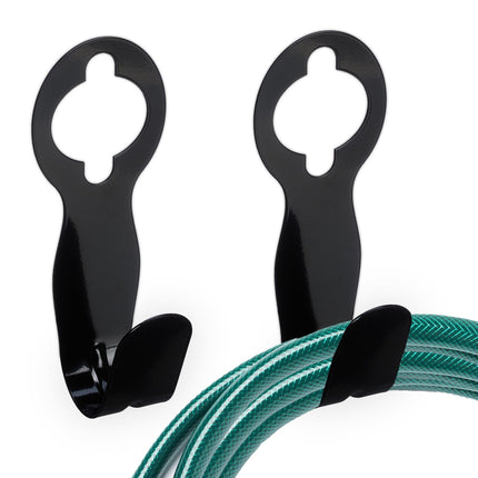 Lot de 2 supports de tuyau noirs