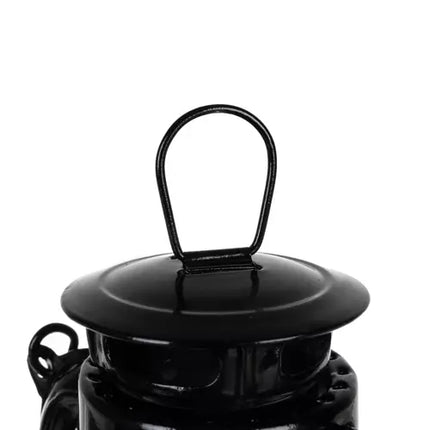 Schwarze Öllampe 24cm 
