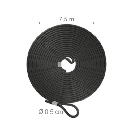 Corde en caoutchouc noir en lot de 2