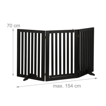 Schwarzes Sicherheitstor mit Tür 70 cm