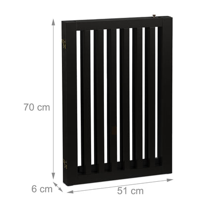 Schwarzes Sicherheitstor mit Tür 70 cm