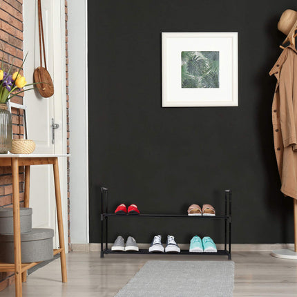 Étagère à chaussures noire
