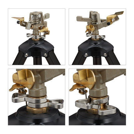 Schwarzer Sprinkler mit Metallständer