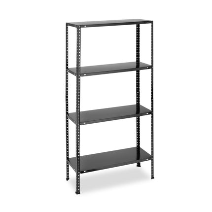 Schwarzes stabiles Regal mit 4 Ebenen