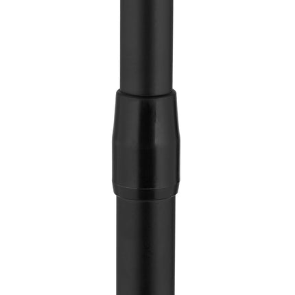 Tige télescopique noire en acier inoxydable