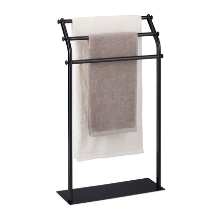 Porte-serviettes noir à 3 barres