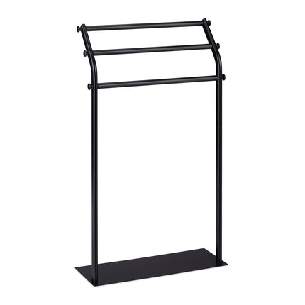 Porte-serviettes noir à 3 barres