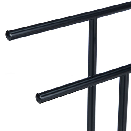 Porte-serviettes noir à 2 barres