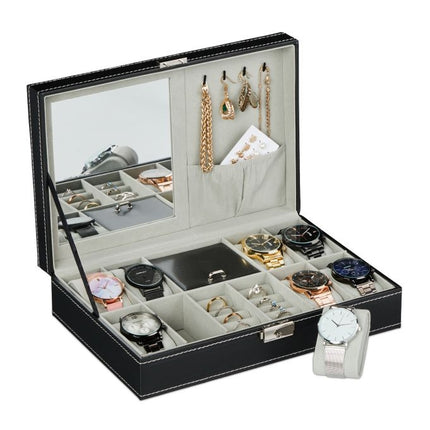 Coffret à montres noir pour 8 montres