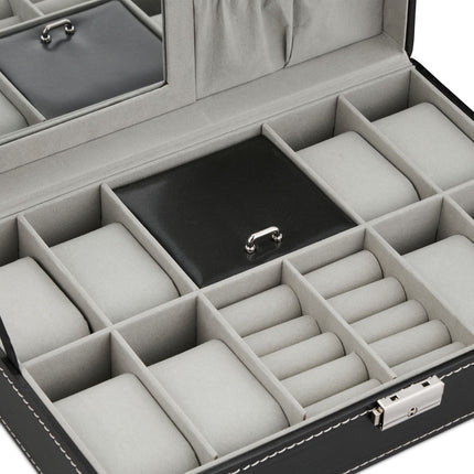 Coffret à montres noir pour 8 montres