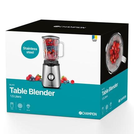 Standmixer 1,5L 600W Glaskrug BL310 Edelstahl