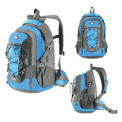 Blauer Rucksack, großes Fassungsvermögen, strapazierfähiger Stoff