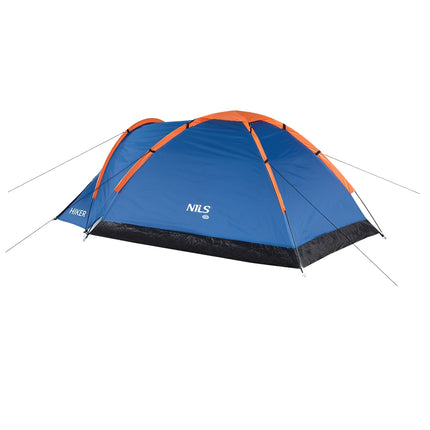 Tente de camping bleue pour randonneurs, capacité 2 personnes