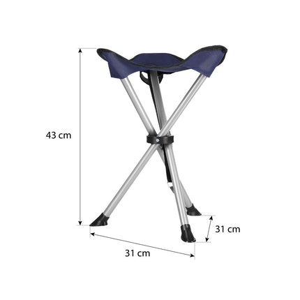 Blauer faltbarer Campinghocker, leichtes tragbares Design