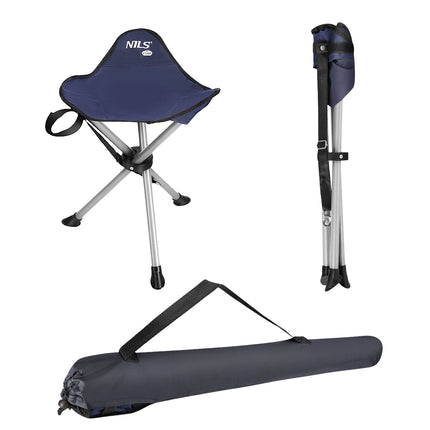 Blauer faltbarer Campinghocker, leichtes tragbares Design