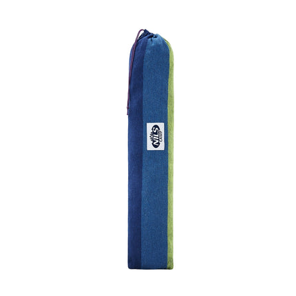 Blaue Hängematte mit 70cm Holzstange & Metallhalterung