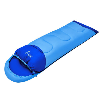 Blauer Junior-Schlafsack, leicht, kompakt
