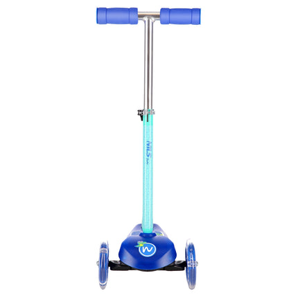 Blauer Kinderroller, faltbar, leichtes Design