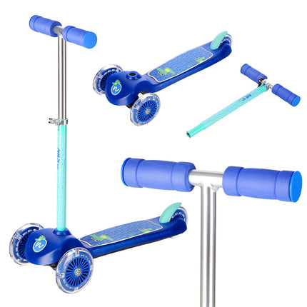 Blauer Kinderroller, faltbar, leichtes Design