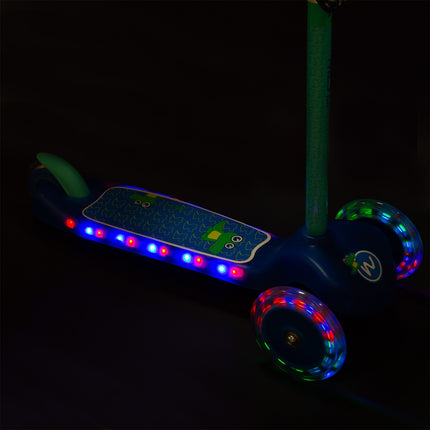 Blauer Kinderroller, faltbar, leichtes Design