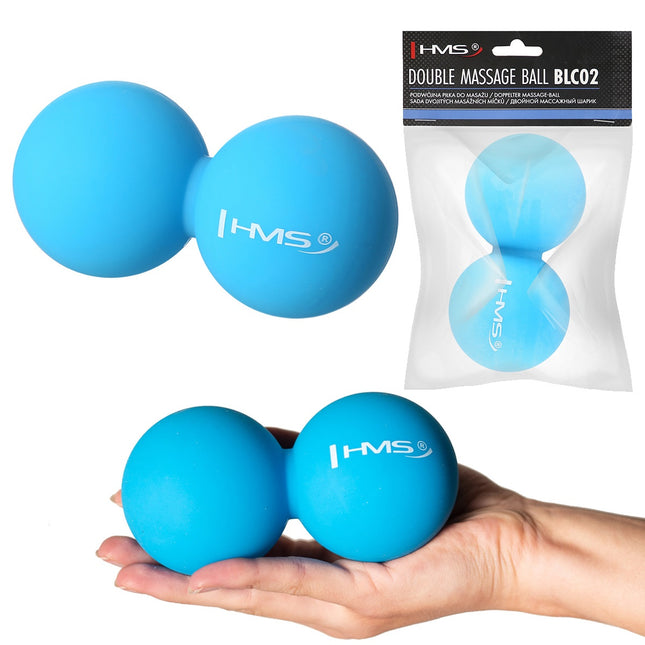 Boule de massage bleue, double, HMS