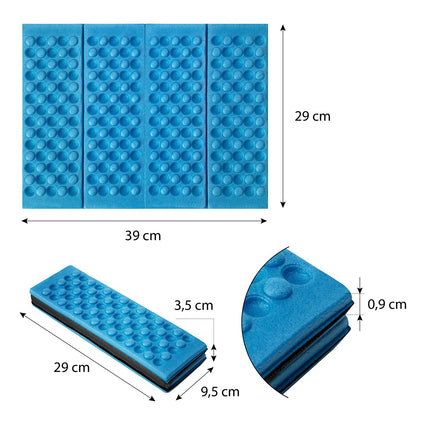 Blaue Mini-Klappmatte, kompaktes und tragbares Design