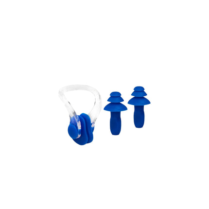 Ensemble de natation en silicone bleu - Bouchons d'oreilles et de nez