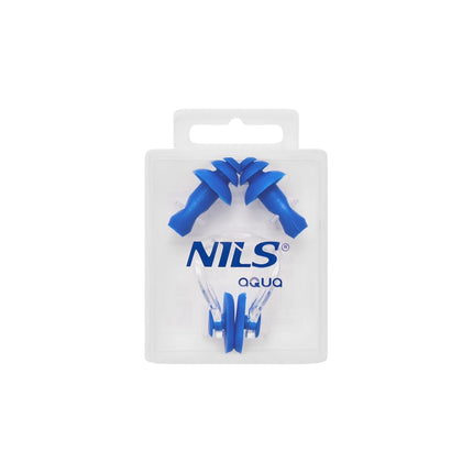Ensemble de natation en silicone bleu - Bouchons d'oreilles et de nez