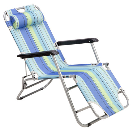 Chaise longue bleue, chaise inclinable réglable