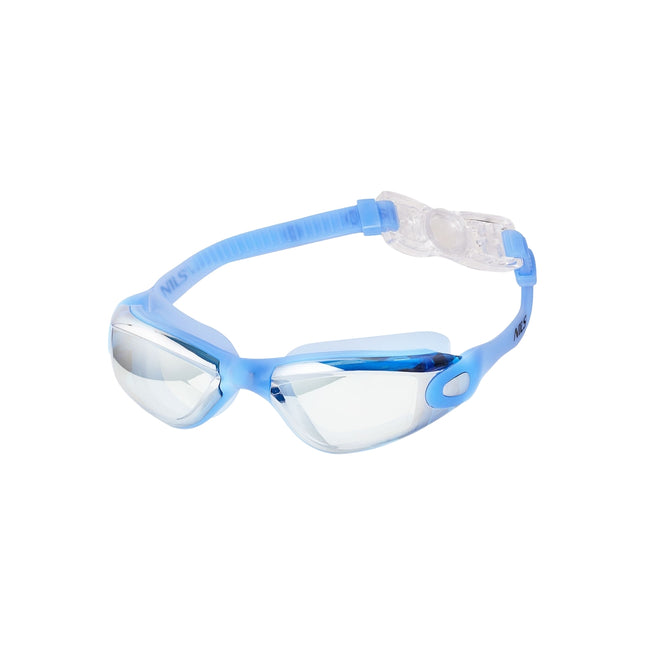 Blaue Schwimmbrille, Antibeschlag, UV-Schutz