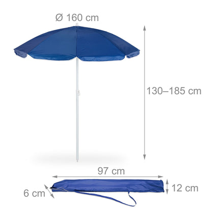 Parasol bleu 160 cm