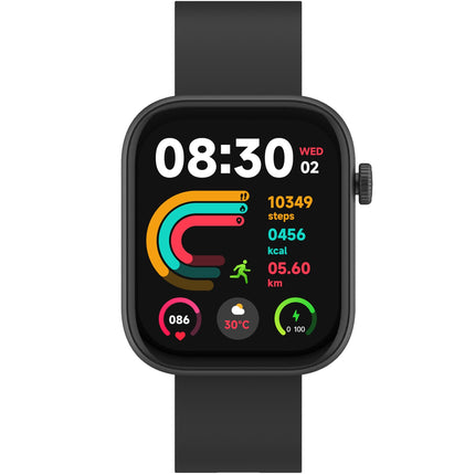 Bluetooth AMOLED Smart Watch Schwarz