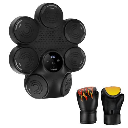 Machine de boxe musicale Bluetooth avec gants - 9 programmes