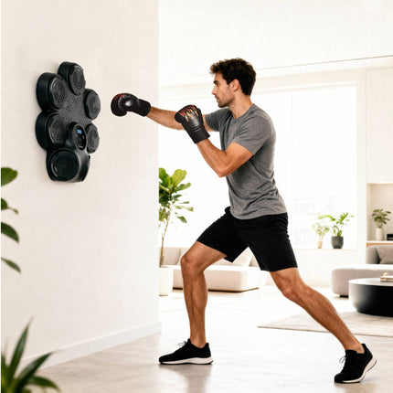 Machine de boxe musicale Bluetooth avec gants - 9 programmes