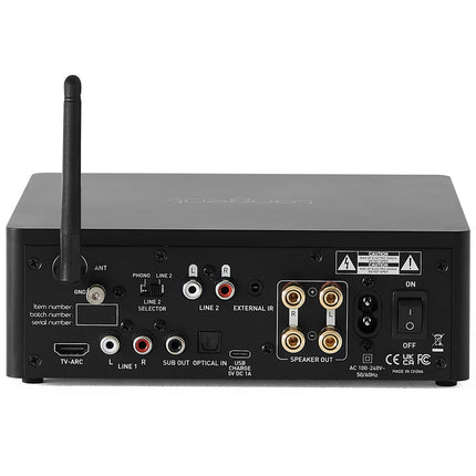 Bluetooth Phono-Vorverstärker mit HDMI – Schwarz