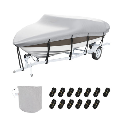 Boat Cover 17-19 Ft, 600D Waterproof, Motor Cover