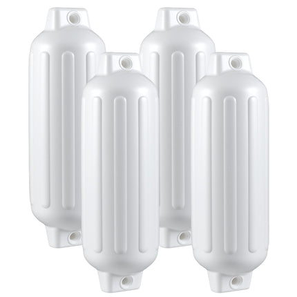 Ensemble de défenses pour bateau - 4 pièces, 68,5 x 21,5 cm, PVC blanc
