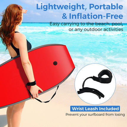 Bodyboard Boogie Board 33–41 Inch, EPS Core, Wrist Leash