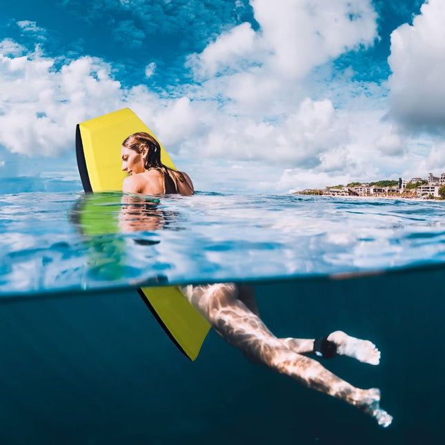 Planche de natation légère Bodyboard avec noyau EPS et surface XPE pour enfants et adultes 106 cm jaune