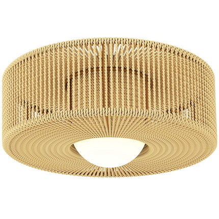 Boho Deckenleuchte mit Hanfseilschirm, G9 LED, 30cm