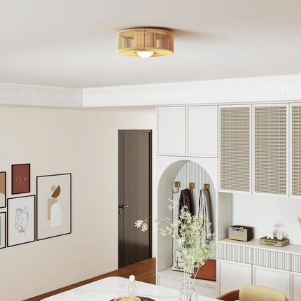 Boho Deckenleuchte mit Hanfseilschirm, G9 LED, 30cm
