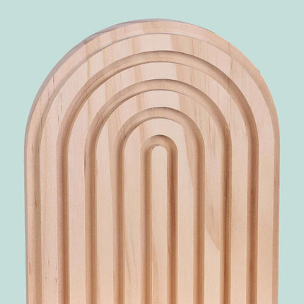 Étagères murales flottantes style bohème, lot de 2 – Pin, marron clair