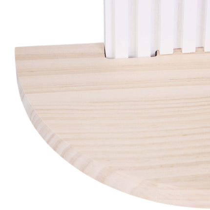 Ensemble d'étagères murales bohèmes, 2 pièces – Pin naturel, blanc/marron