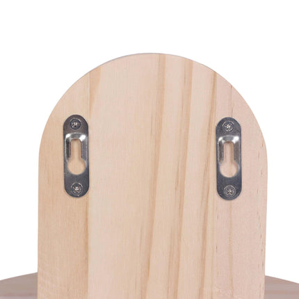 Boho-Wandregal-Set aus Holz, 2-teilig – Kiefernholz natur